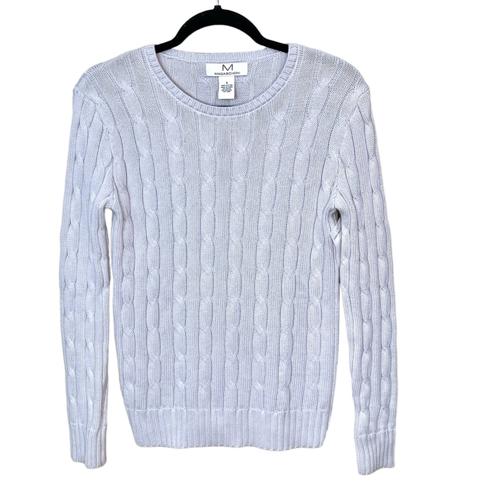 Magaschoni Cable Knit Sweater Size Small NWT